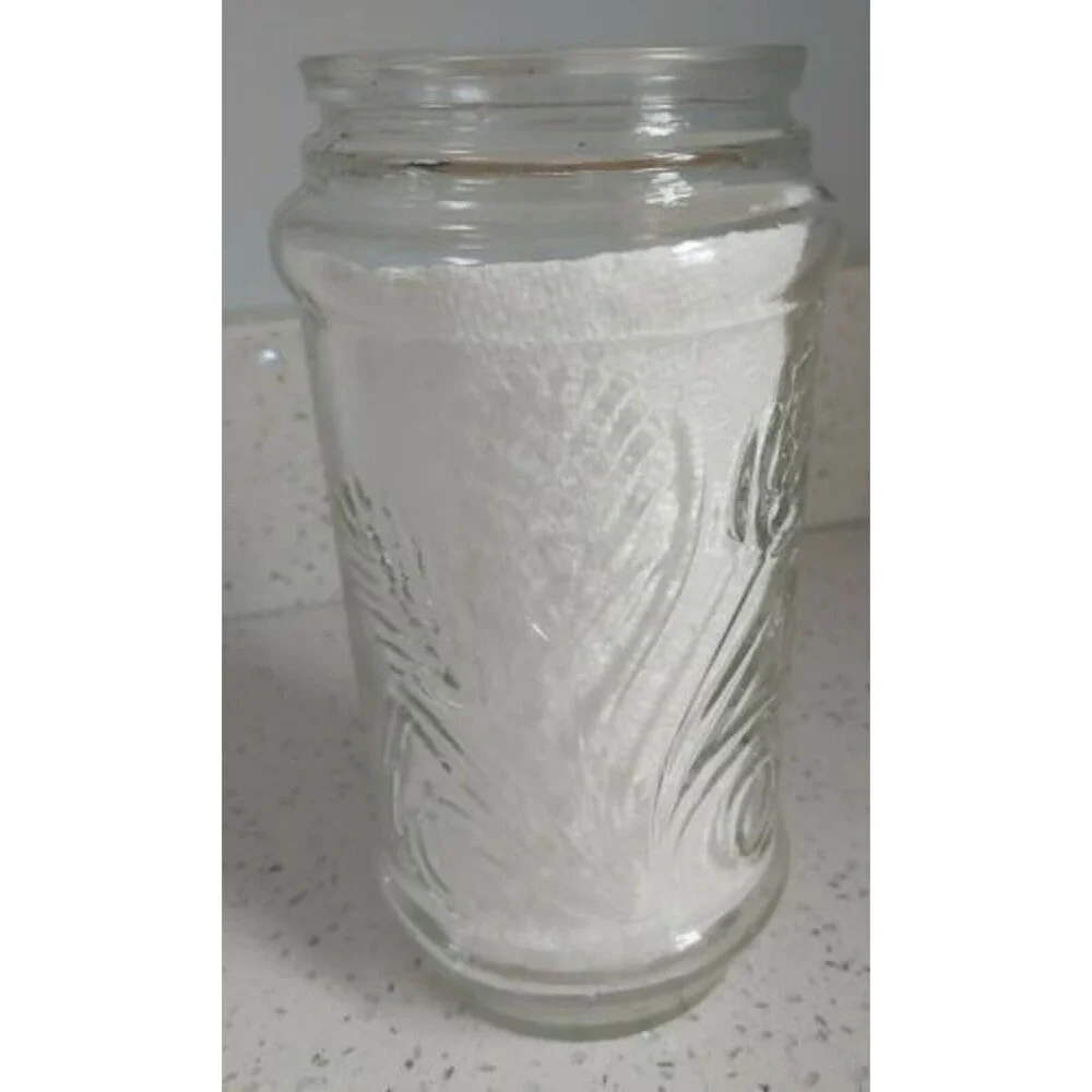 Vintage 1980’s Planters Mr Peanut Clear Glass Jar Canister Container Wheat